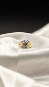 Golden Tangle Statement Ring